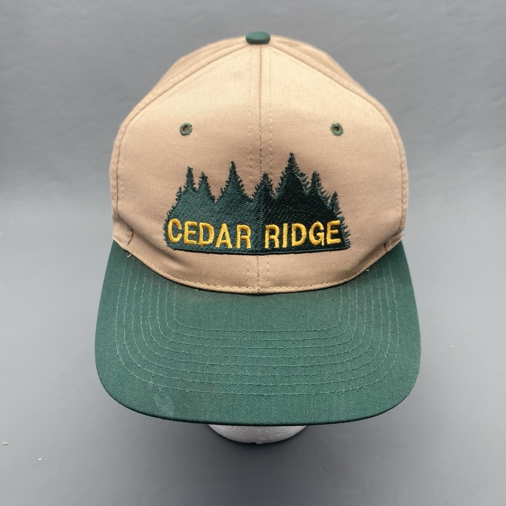 Cedar Ridge Mesh Green Tan Snapback Truckers Hat One Size